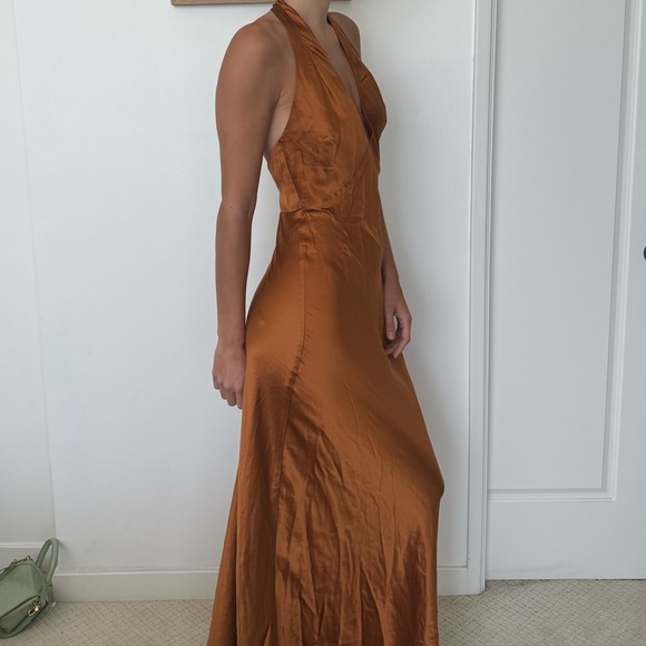 NWT Reformation Daniela Silk Dress size 4 - copper - Picture 11 of 11